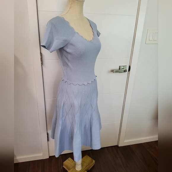 Sandro Meissa Fit Flare Knit Mini Dress Size 38 - Picture 8 of 16